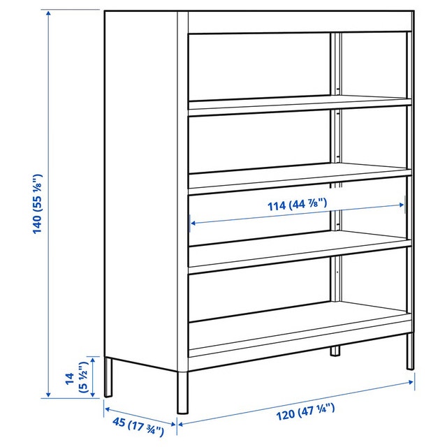 IKEA Metal Shelving Unit – 4-Tier – Dark Grey/Black - photo 2