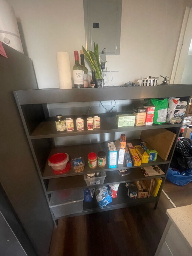 IKEA Metal Shelving Unit – 4-Tier – Dark Grey/Black - photo 3