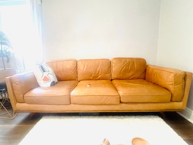 Article Timber 90” Leather Sofa – $950 OBO - photo 2