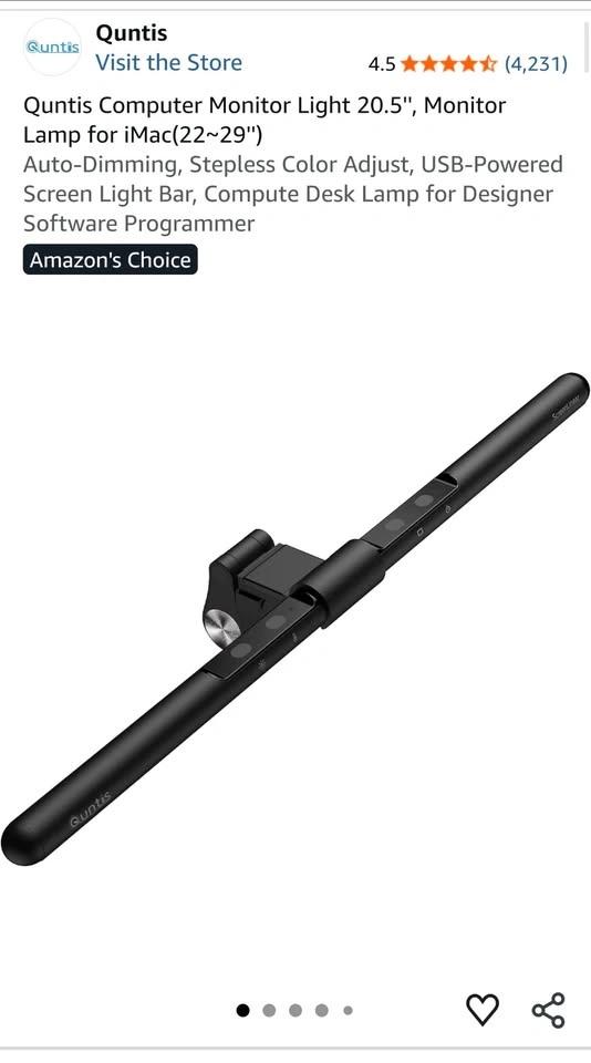 Quntis 20.5" Monitor Light Bar (fits 22-29" monitors) — Brand Ne - photo 2