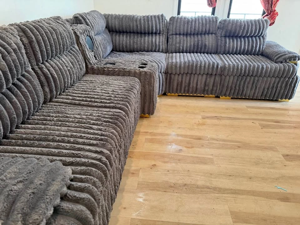 Gray Sectional Couch - Clean and Ready