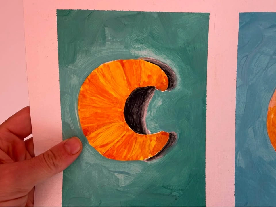 Original Orange Still Life Painting - photo 3