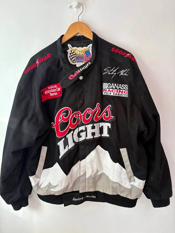 Vintage Jeff Hamilton Coors Light NASCAR Racing Jacket – Size L