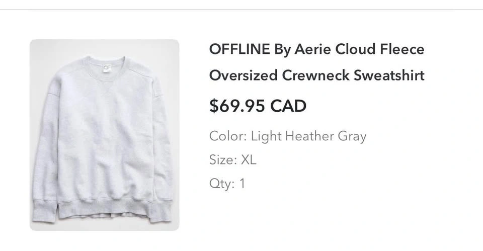 OFFLINE By Aerie Cloud Fleece Set - XL Long Joggers & XL Crew - photo 3