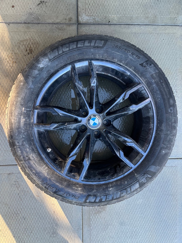 Set of 4 BMW 19" Winter Tires on Rims — Michelin Pilot Alpin 5 - photo 2