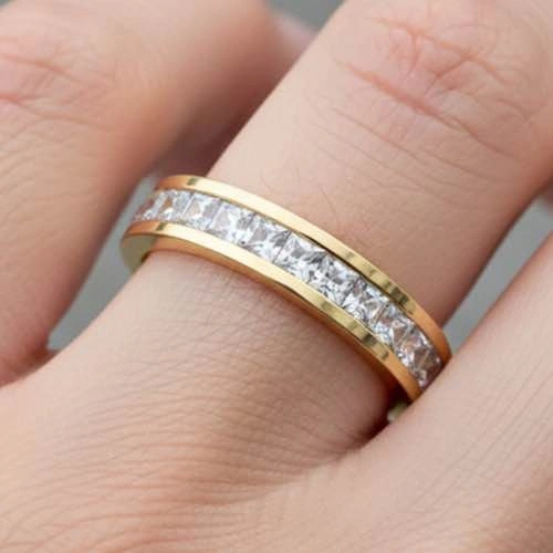 Gold-Toned Channel-Set Eternity Ring