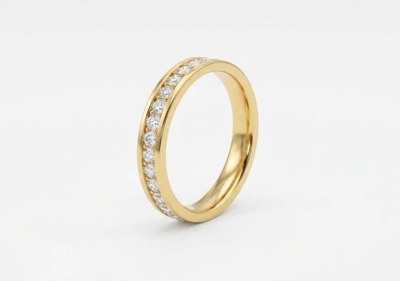 Gold-Toned Channel-Set Eternity Ring - photo 2