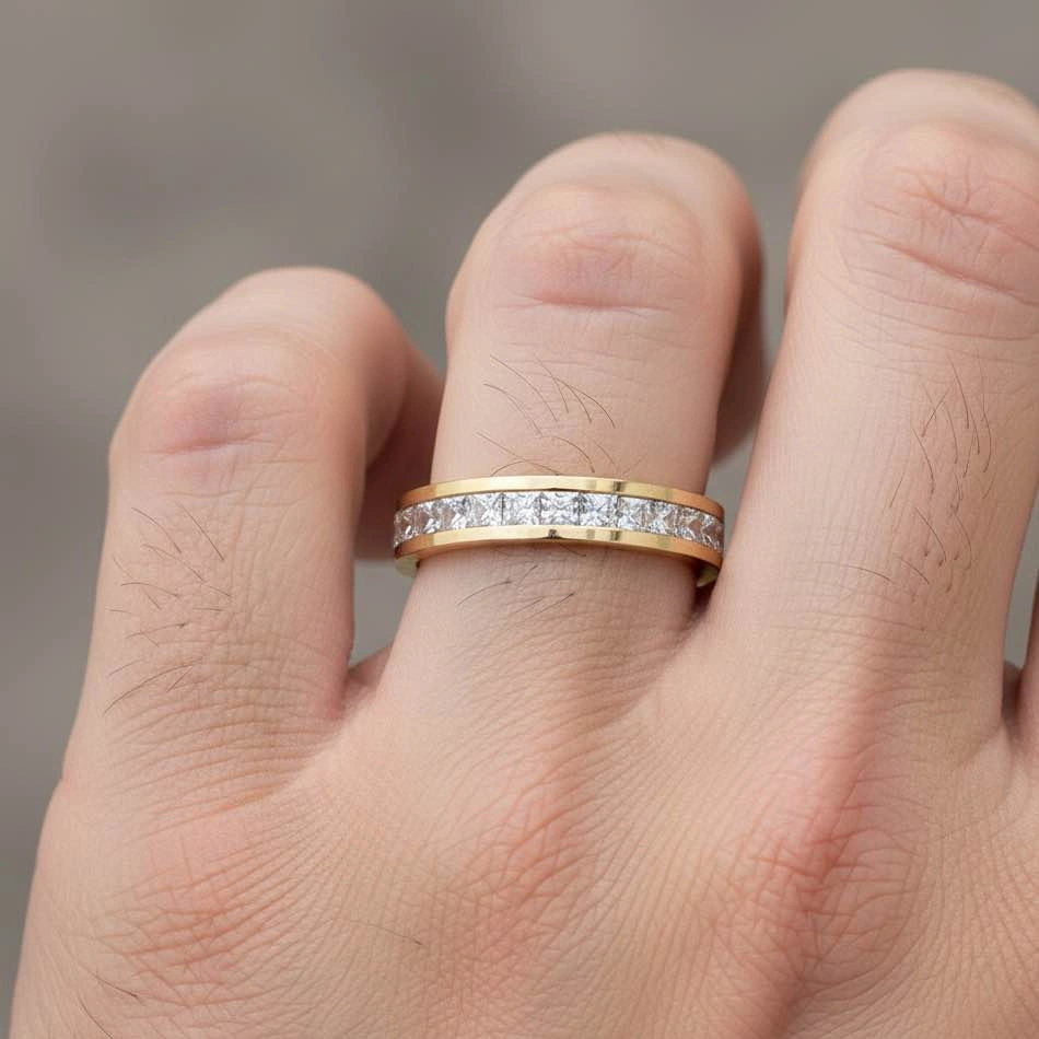 Gold-Toned Channel-Set Eternity Ring - photo 3