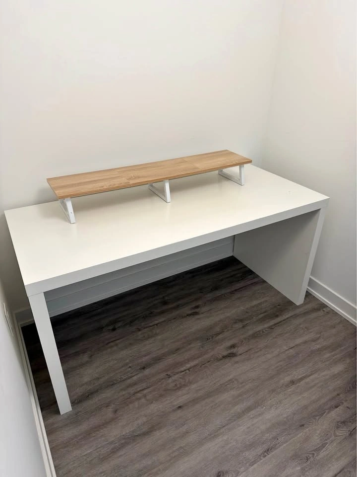 IKEA Malm Desk with Monitor Riser