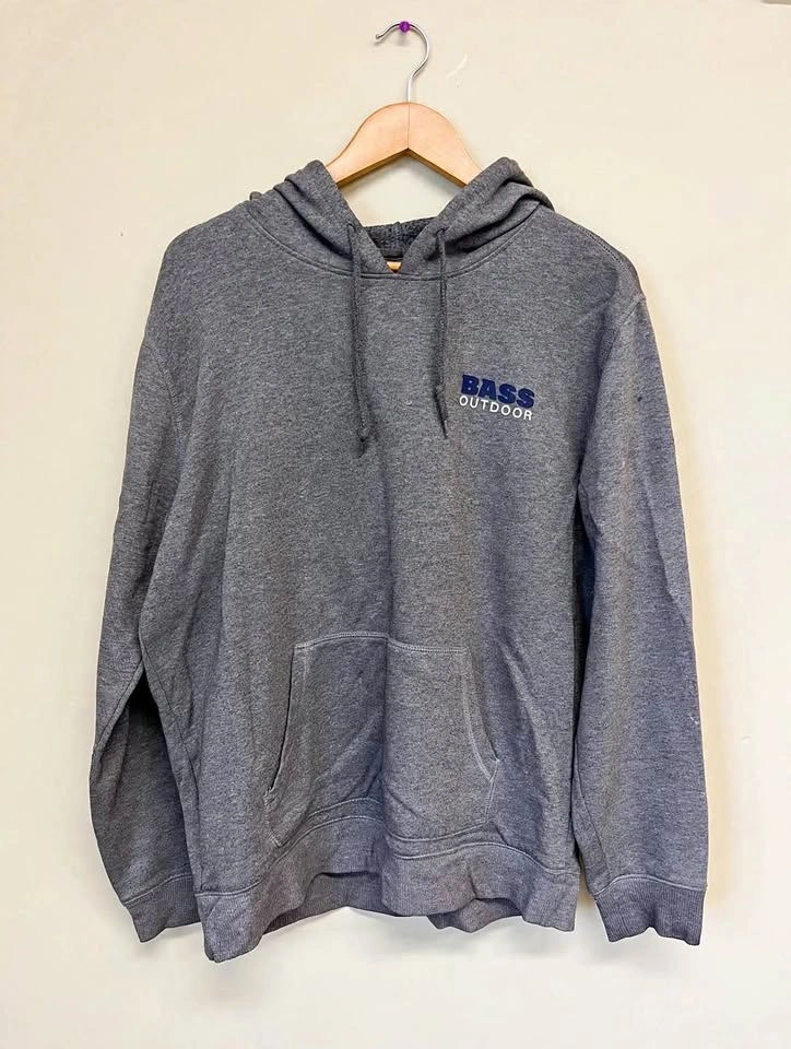 Bass Outdoor Grey Graphic Hoodie- Size L