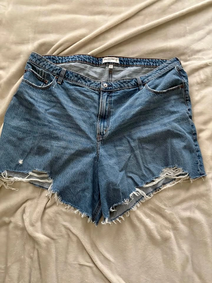 Abercrombie & Fitch Curve Love High Rise Loose Shorts Size 22