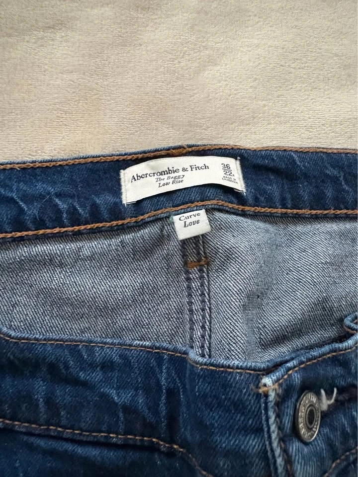 Abercrombie Curve Love Baggy Low Rise Jeans Size 36 - photo 2