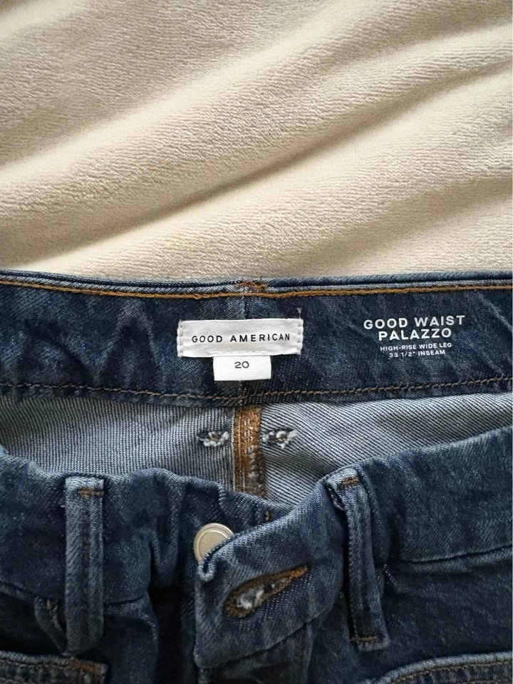 New without tags - Good American Good Waist Palazzo Jeans Size 2 - photo 2