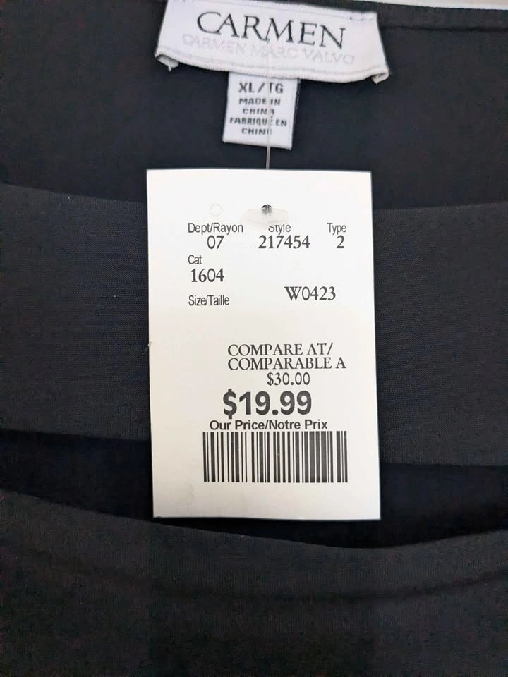 Carmen Marc Valvo Black Cutout Top Size XL - photo 3