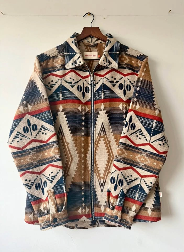Revolution Pattern Zip-Up Jacket