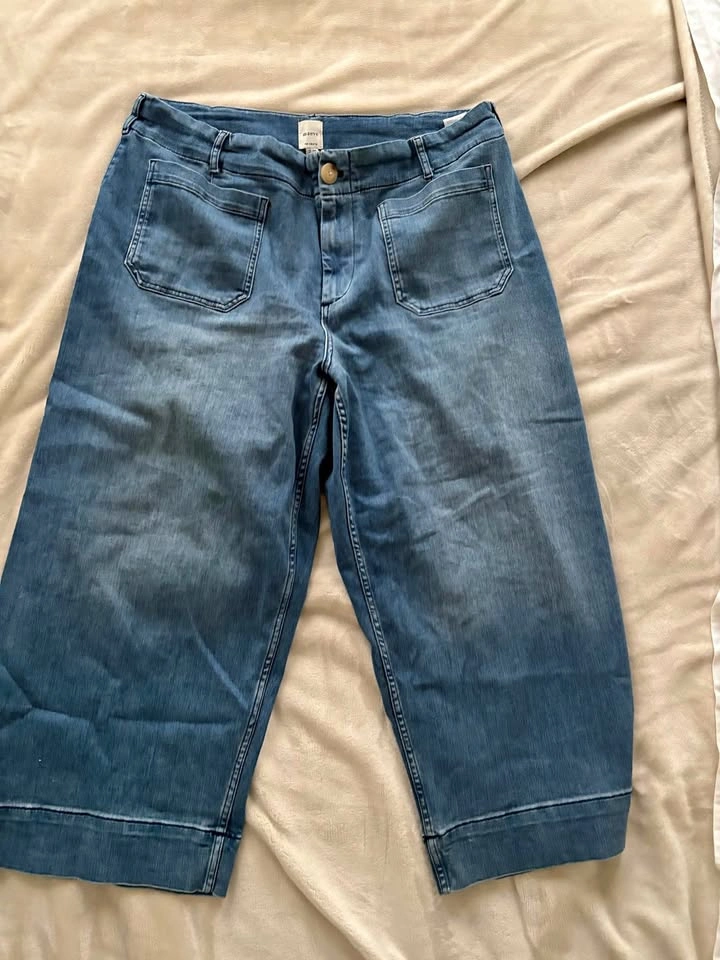 Maeve by Anthropologie The Colette Denim Wide-Leg Crop 20W
