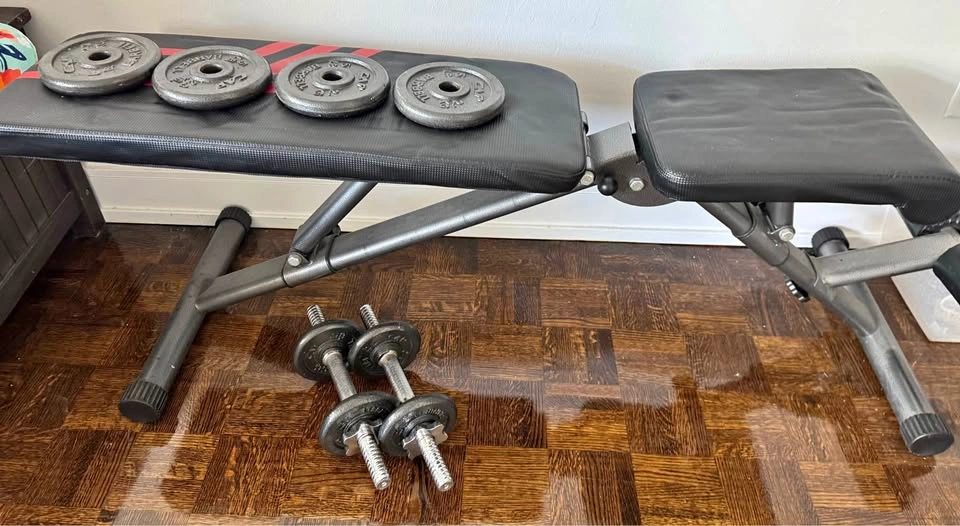 Adjustable Weight Bench and Dumbbell Set