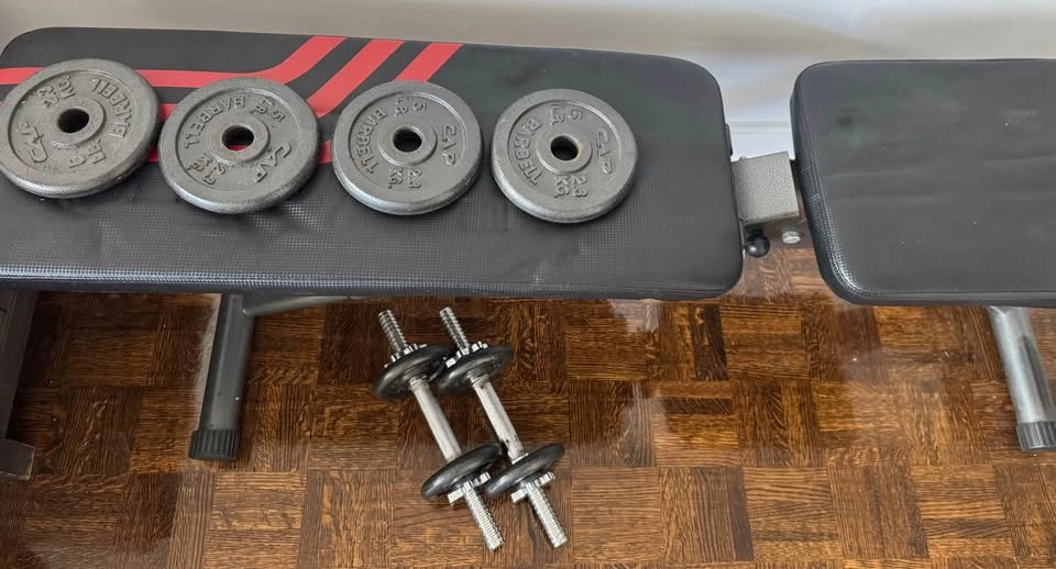 Adjustable Weight Bench and Dumbbell Set - photo 2