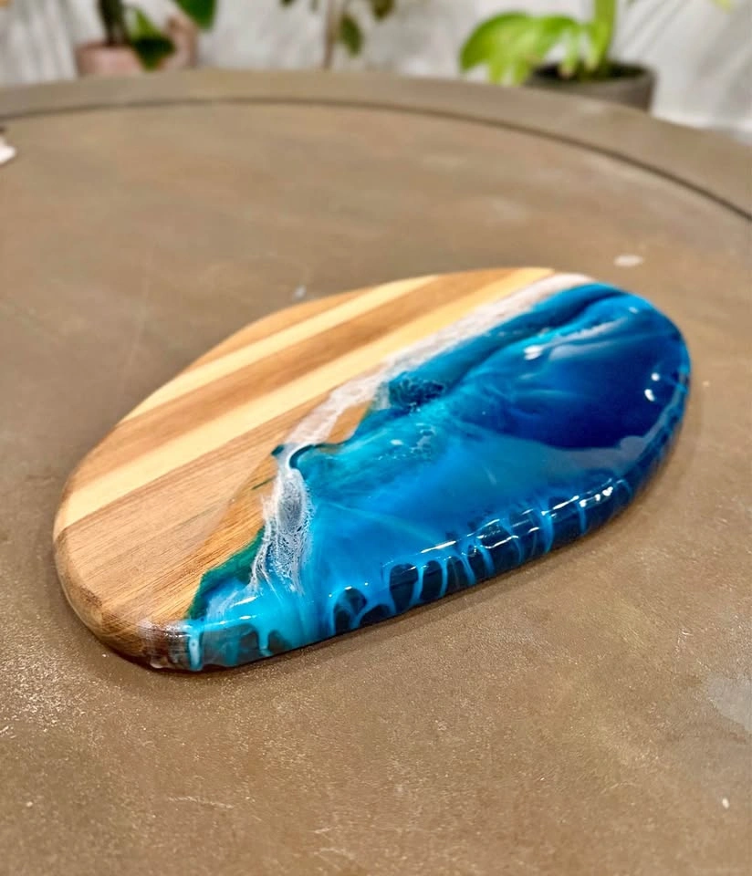 Handmade Wave Wood Serving Board
