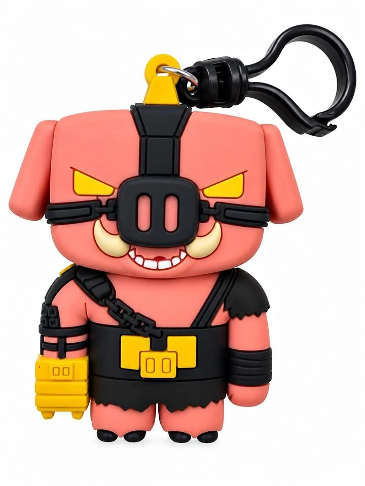 Minecraft Movie Piglin Figure Bag Clip Keychain