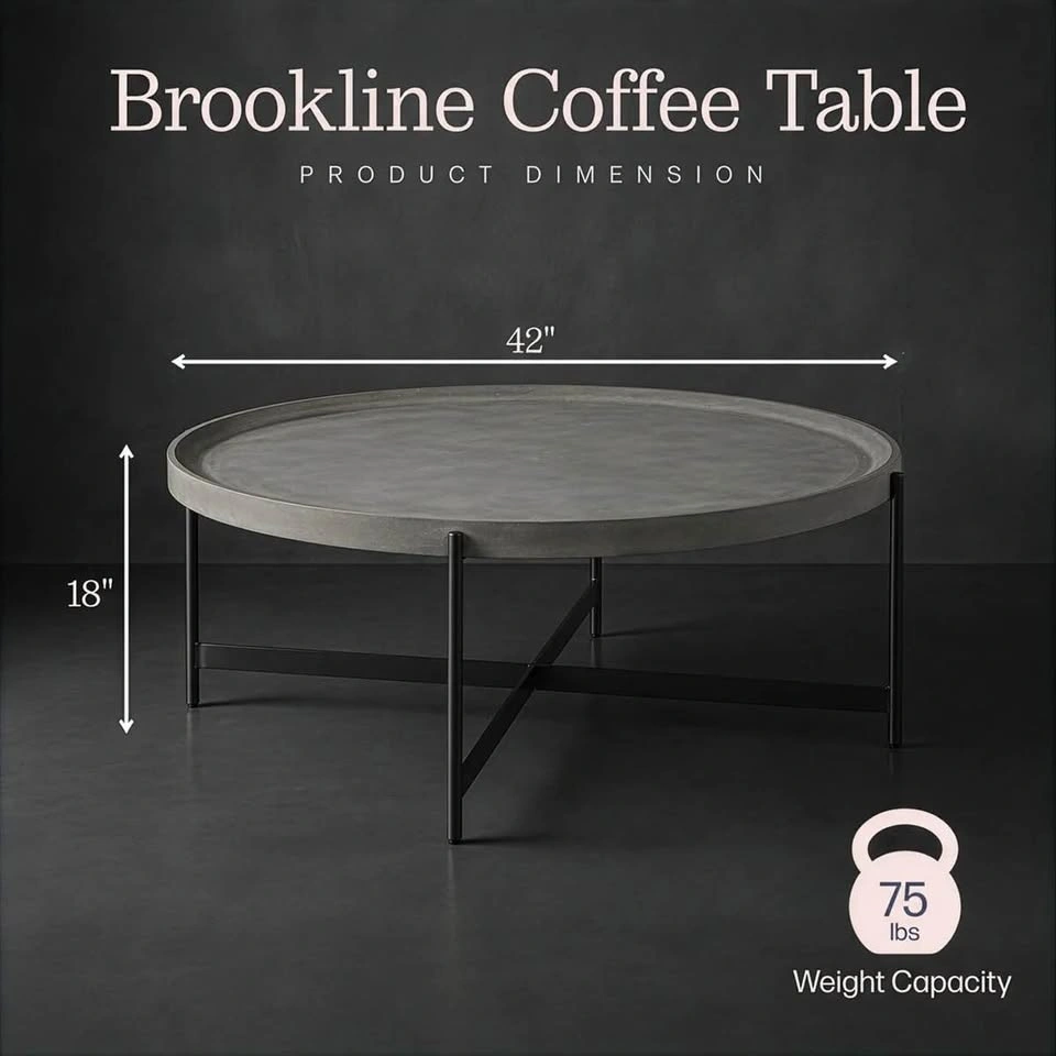 Concrete Top Coffee Table - photo 2