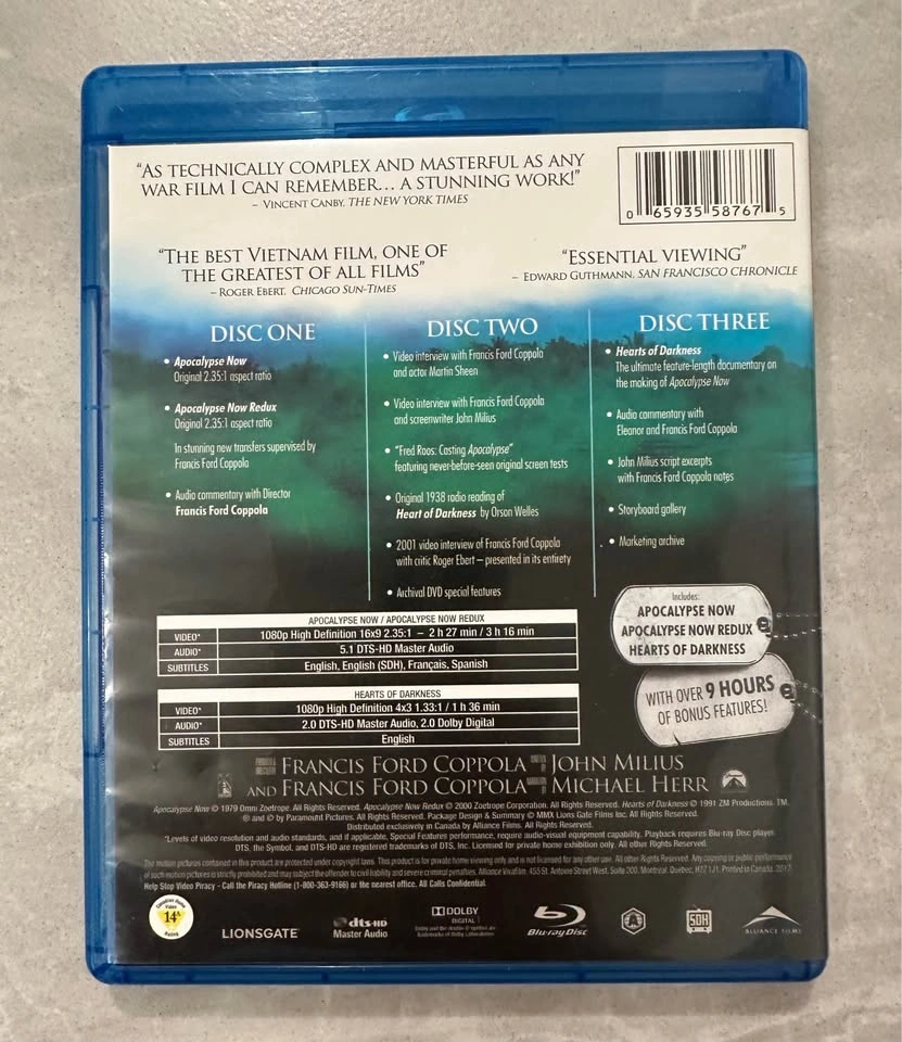 Apocalypse Now – Full Disclosure Edition – 3-Disc Blu-ray Set - photo 2