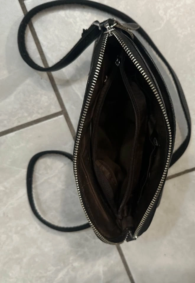 Black Genuine Leather Crossbody Bag – Multi-Pocket - photo 4