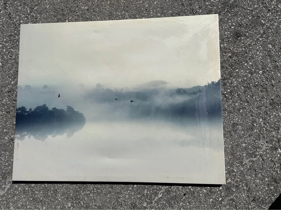 Misty Lake Landscape Canvas Wall Art - photo 2