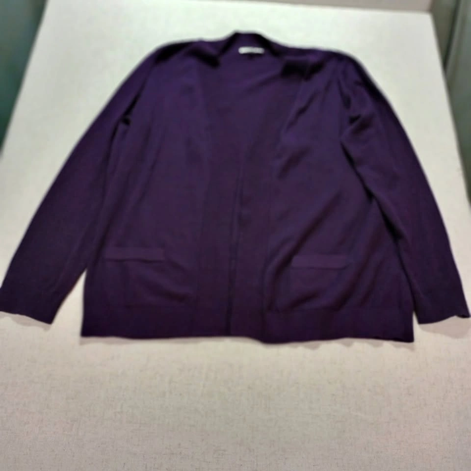 Northern Reflections Purple Open Front Cardigan Size M