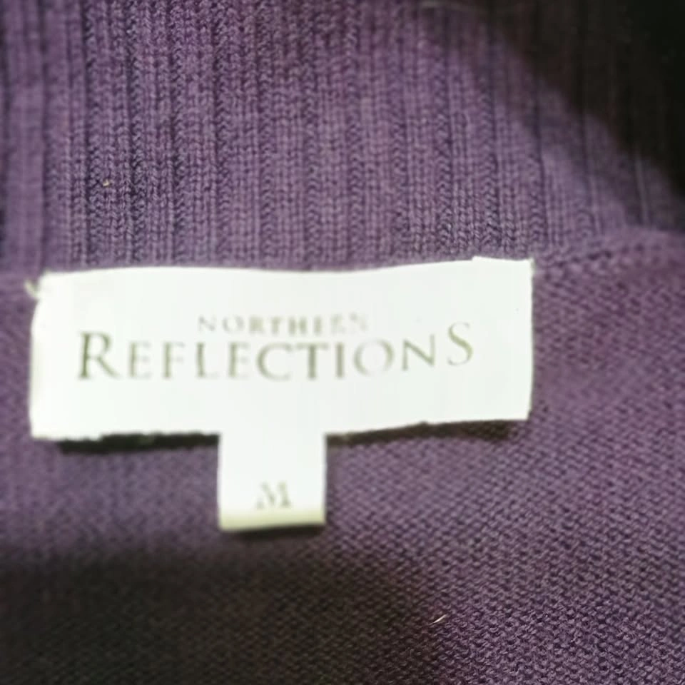 Northern Reflections Purple Open Front Cardigan Size M - photo 4