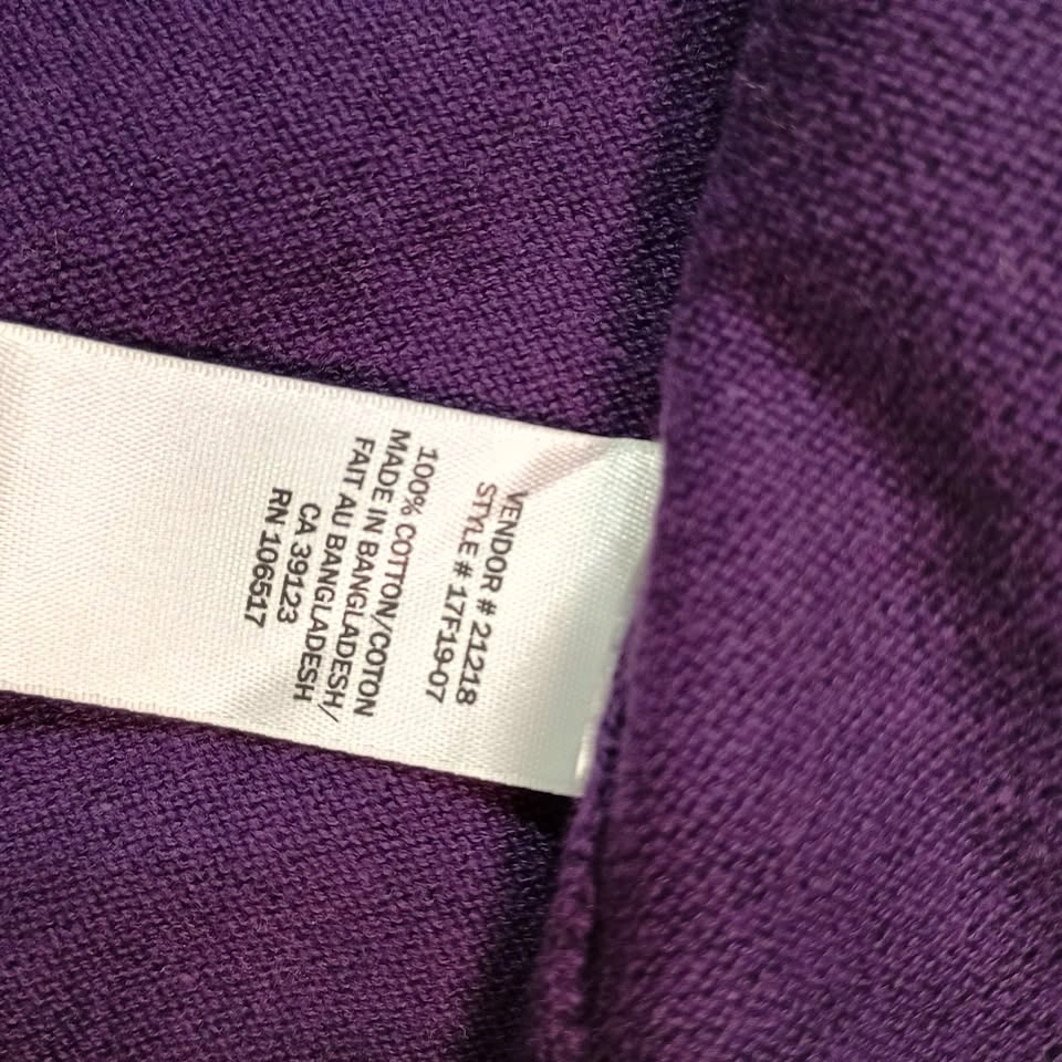 Northern Reflections Purple Open Front Cardigan Size M - photo 5