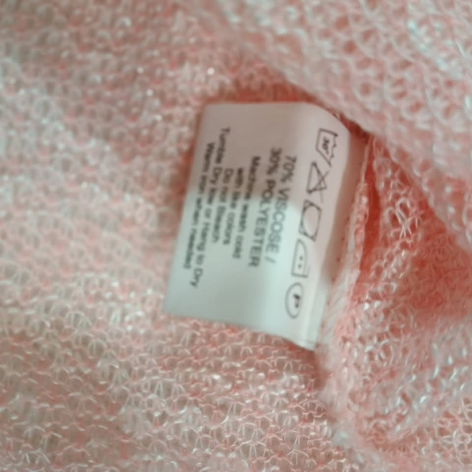 Cherokee Pink Peach Melange Knit Size XL Ruffle Bell Sleeve - photo 4