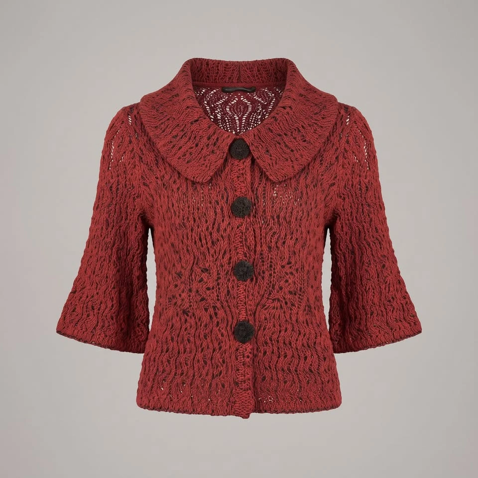 ZoZo Rusty Peach Open Knit Cardigan Size XL - photo 2