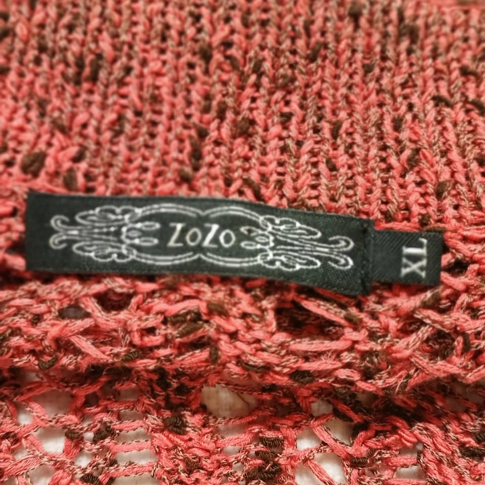 ZoZo Rusty Peach Open Knit Cardigan Size XL - photo 3