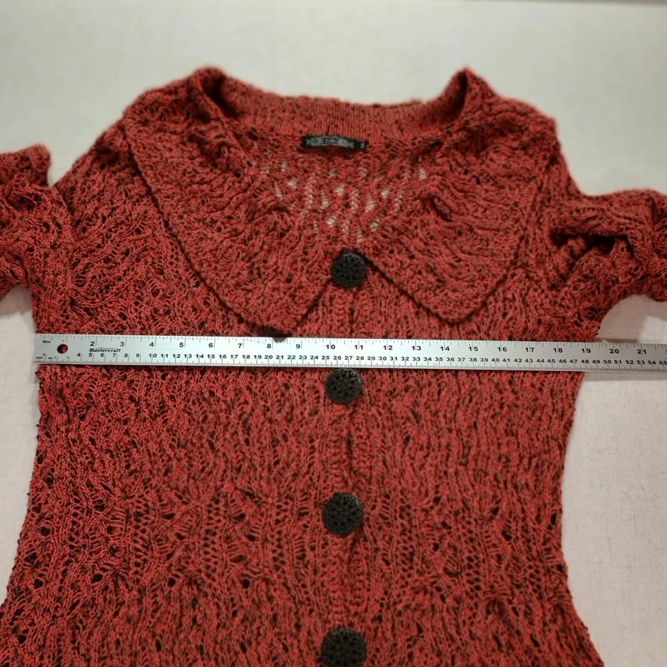 ZoZo Rusty Peach Open Knit Cardigan Size XL - photo 4