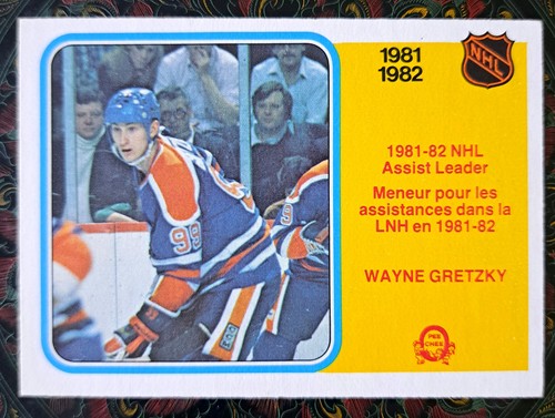 1982-83 O-Pee-Chee Wayne Gretzky NHL Assist leader Card #240