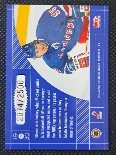 1998-99 Donruss Elite Craftsmen Wayne Gretzky Card 2047/2500 - photo 2