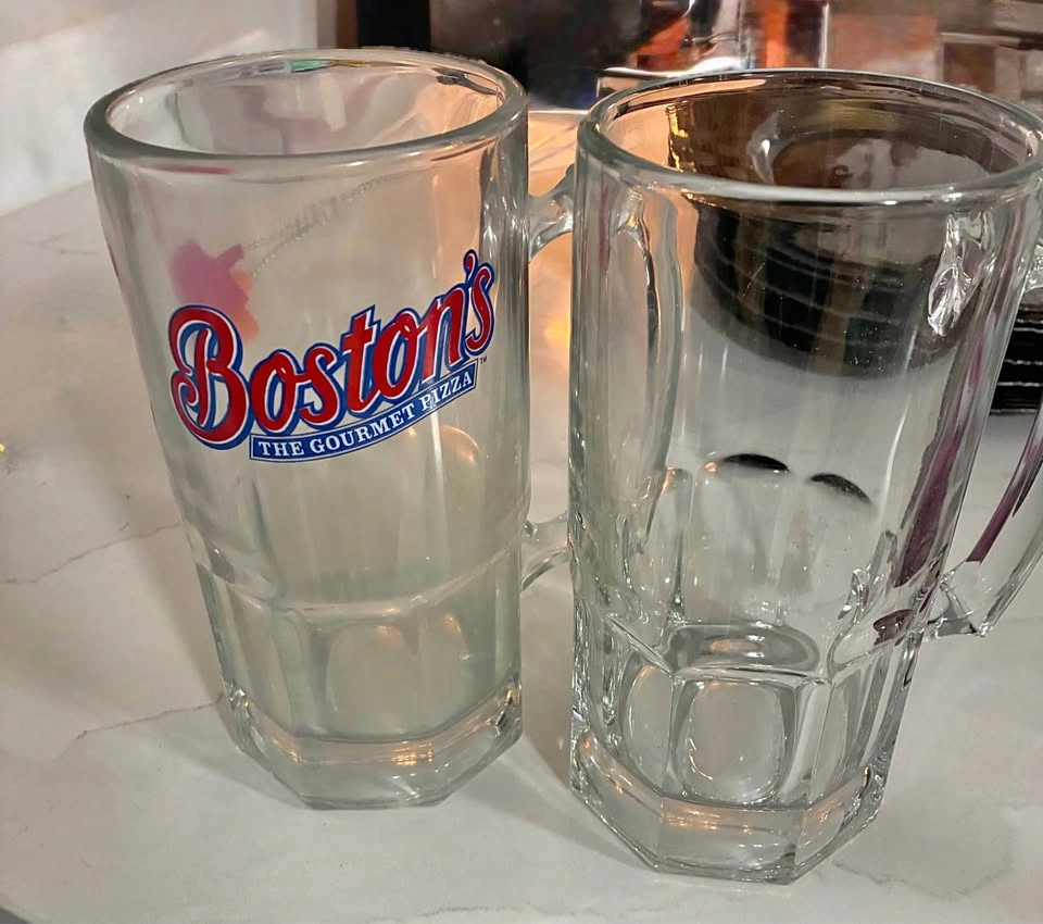 "Boston's The Gourmet Pizza" Beer Mugs