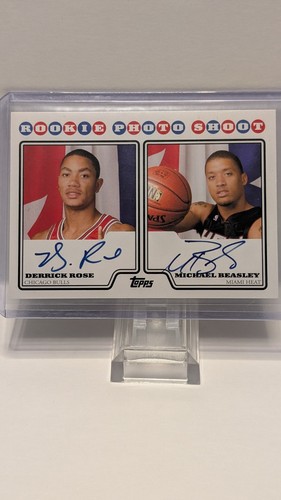 RARE 2008/09 Topps Photo Shoot Derrick Rose Beasley Rookie Auto