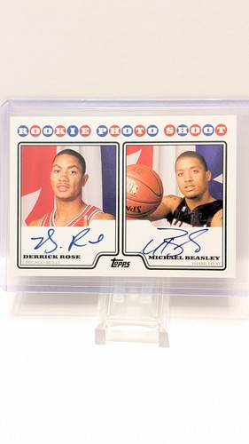 RARE 2008/09 Topps Photo Shoot Derrick Rose Beasley Rookie Auto - photo 2