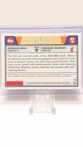 RARE 2008/09 Topps Photo Shoot Derrick Rose Beasley Rookie Auto - photo 3