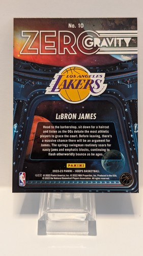 LeBRON James 2022-23 Panini NBA Hoops Zero Gravity #10 - photo 2