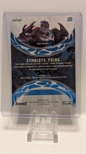 2026 Marvel Rivals Eternal Glory Symbiote Thing 41/100 MR-BB-17 - photo 2