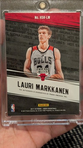 Lauri Markkanen 2017 Panini NBA Hoops Hot Signatures Rookie - photo 4