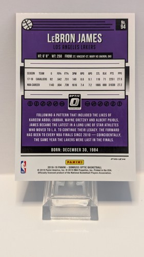 2018-19 Donruss Optic LeBron James Purple Prizm #94 - photo 2