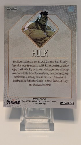 HULK 2026 Marvel Rivals Eternal Glory Vanguard Silver #MR-CS-05 - photo 2