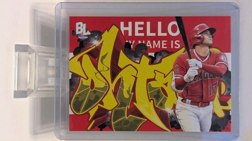 GRAFFITI Shohei Ohtani TAG CARD TOPPS BL LOS ANGELES ANGELS MVP