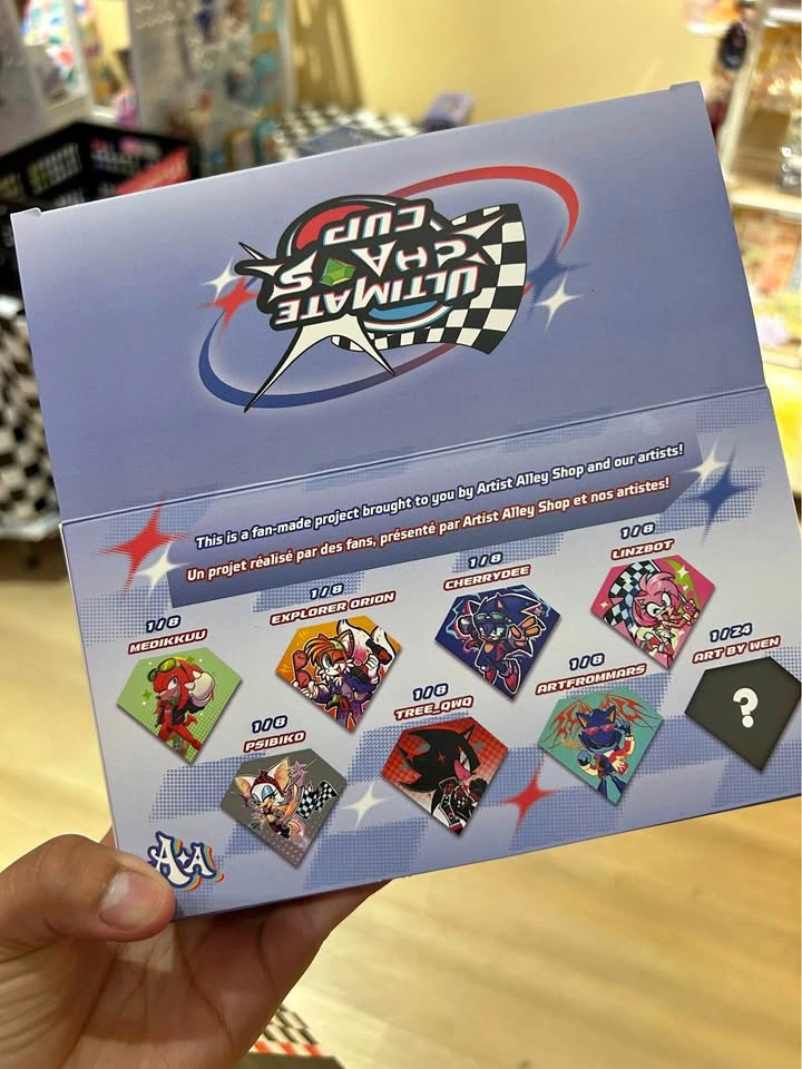 Sonic collab artist alley keychains