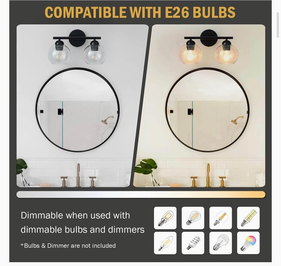 New 2-Light sconce with glass shades, spare marble shades and bu - photo 5