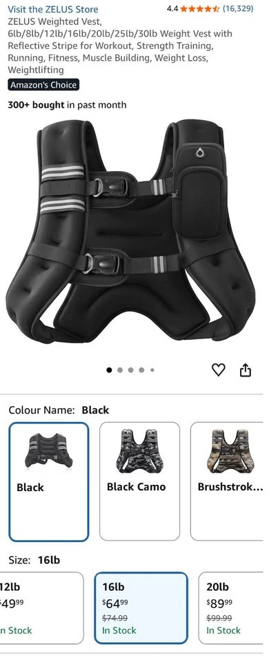 New ZELUS Weighted Vest 16lb with Reflective Stripe - photo 4
